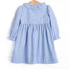 Outstanding Orchard Smocked Dress, Blue Check