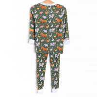 Hay Day Bamboo Pajama Set, Green