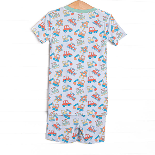 On the Go Bamboo Pajama Short Set, Blue