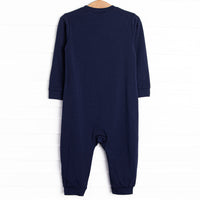Towin' Time Applique Romper, Navy