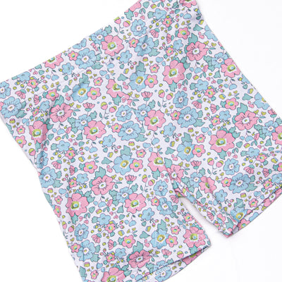 Fan Favorite Florals Bamboo Pajama Short Set, Pink