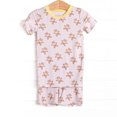 Lazy Lovey Bamboo Pajama Short Set, Yellow