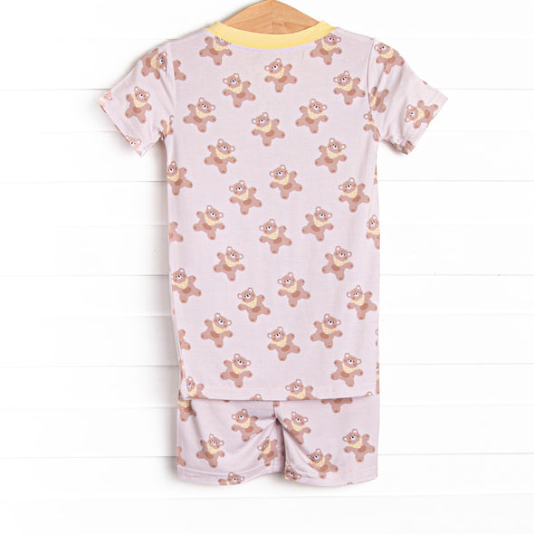 Lazy Lovey Bamboo Pajama Short Set, Yellow