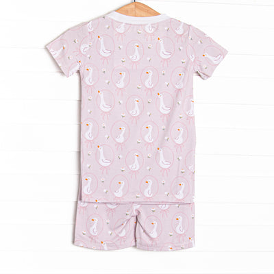 Silly Goose Bamboo Pajama Short Set, Pink