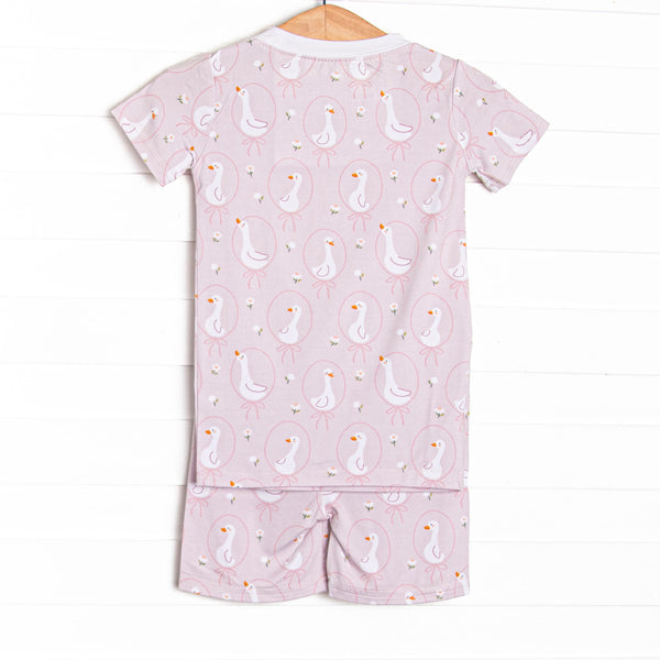 Silly Goose Bamboo Pajama Short Set, Pink