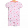 Strawberry Tart Bamboo Pajama Short Set, Pink