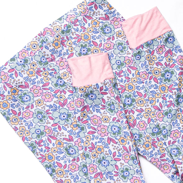 Finley Florals Bamboo Pajama Short Sleeve Set, Pink