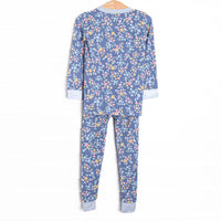 Midnight Meadow Bamboo Pajama Set, Blue