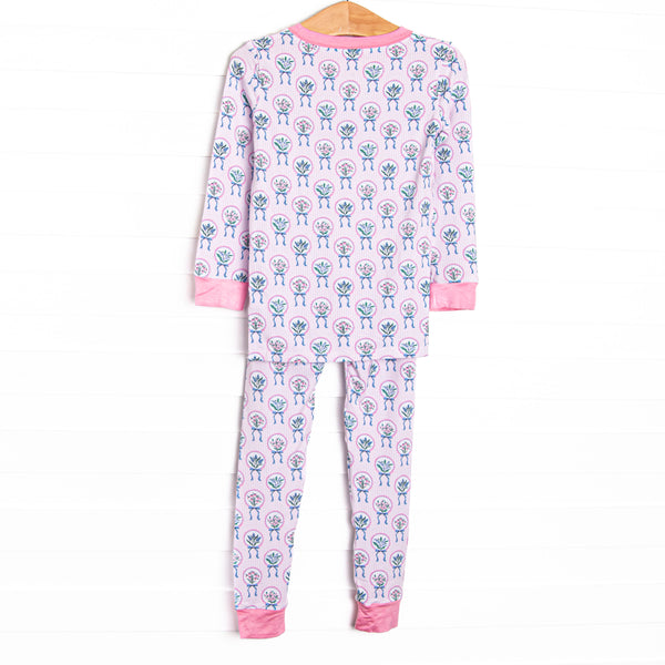 Fancy Florals Bamboo Pajama Set, Pink