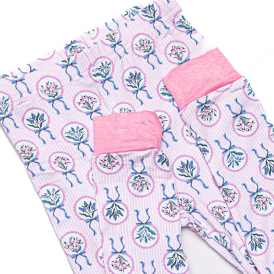 Fancy Florals Bamboo Pajama Set, Pink