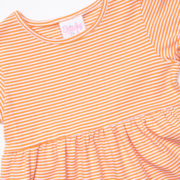 Trick or Treat Pal Applique Dress, Orange