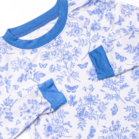 Timeless Toile Bamboo Pajama Set, Blue