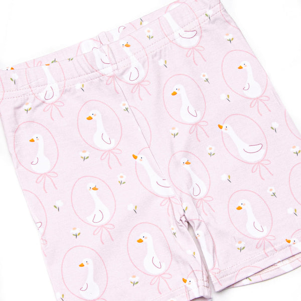 Silly Goose Bamboo Pajama Short Set, Pink