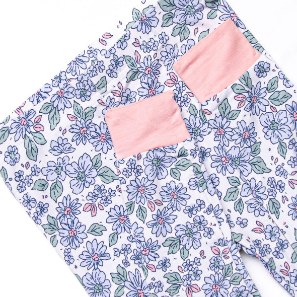 Blossom in Blue Bamboo Pajama Set, Blue