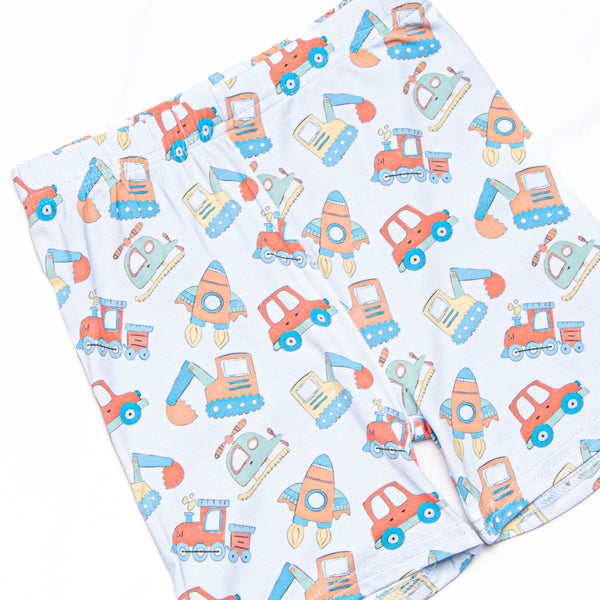 On the Go Bamboo Pajama Short Set, Blue