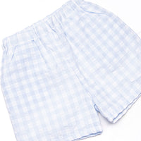 By the Beach Applique Short Set, Blue