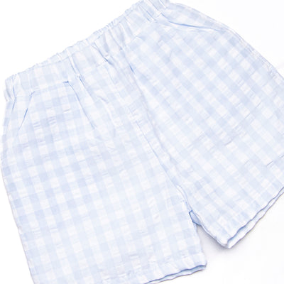 By the Beach Applique Short Set, Blue
