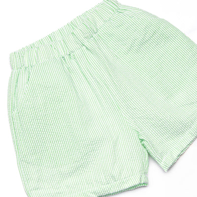 Ric Rac Reptile Applique Short Set, Green