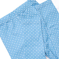 Denim Dot Daisies Legging Set, Blue