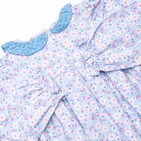 Denim Dot Daisies Bubble, Blue