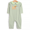 Fishing Hole Friend Applique Romper, Green