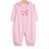 Haute Dog Applique Romper, Pink