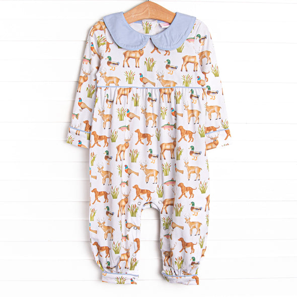 Hunting Club Romper, Blue