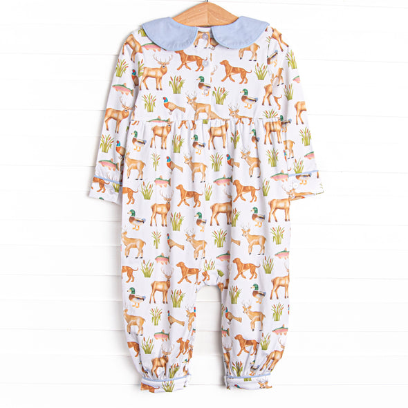 Hunting Club Romper, Blue