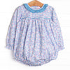 Denim Dot Daisies Bubble, Blue