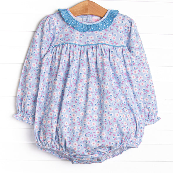 Denim Dot Daisies Bubble, Blue