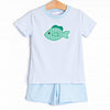 Big Catch Applique Short Set, Blue