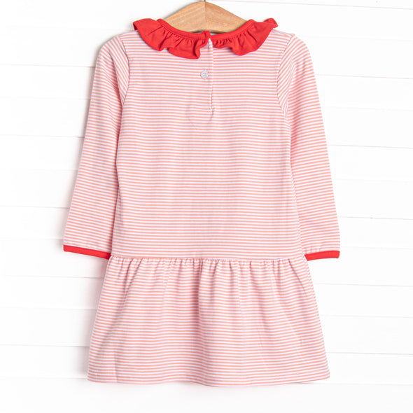 Nicole Dress, Red and Pink Stripe