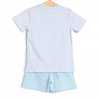 Treasure Island Applique Short Set, Blue