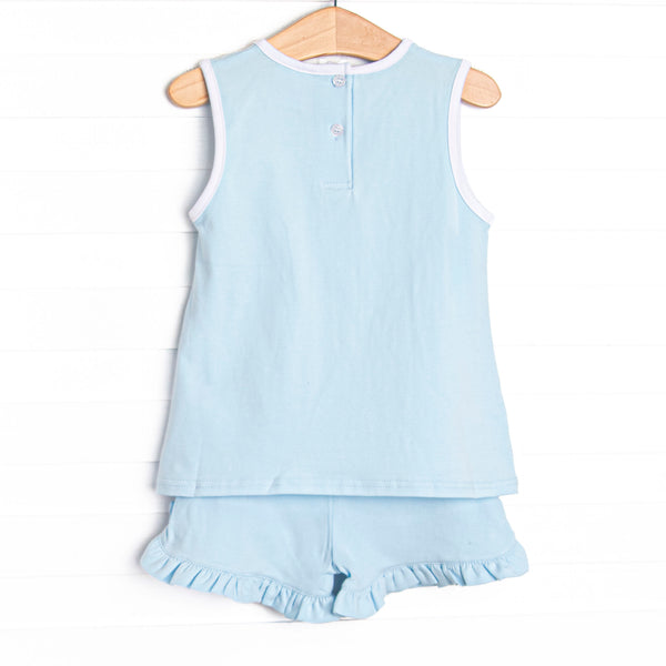 Plain Jane Short Set, Blue