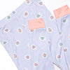 Periwinkle Patched Bamboo Pajama Set, Blue