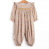 Golden Garden Smocked Romper, Yellow