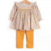 Golden Garden Smocked Legging Set, Yellow