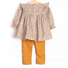 Golden Garden Smocked Legging Set, Yellow