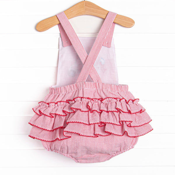 Fore Freedom Applique Ruffle Bubble, Red