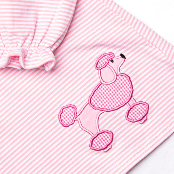 Haute Dog Applique Legging Set, Pink