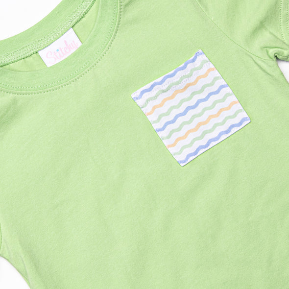 Ric Rac Rays Short Set, Green