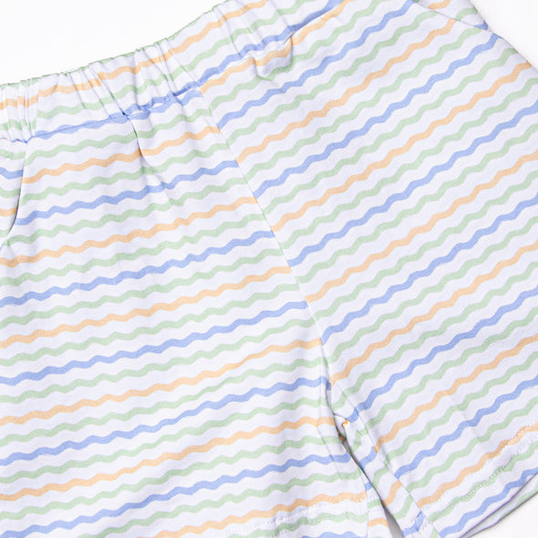 Ric Rac Rays Short Set, Green