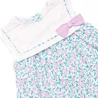 Farmer Market Florals Ruffle Short Set, Purple