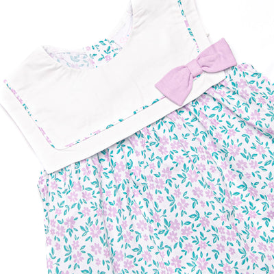 Farmer Market Florals Ruffle Short Set, Purple