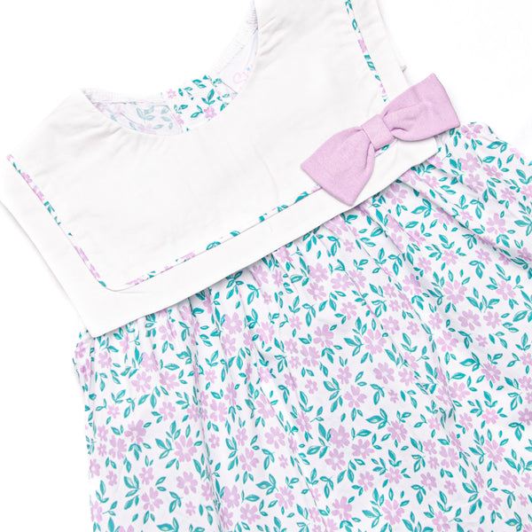Farmer Market Florals Ruffle Short Set, Purple