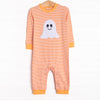 Ghoul Friend Applique Romper, Orange