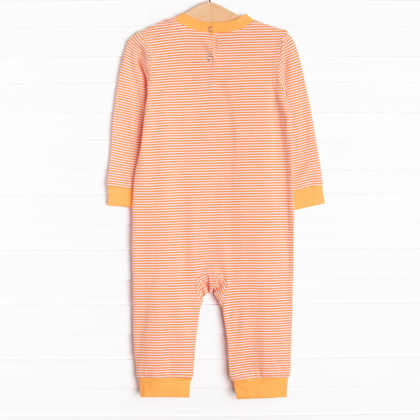 Ghoul Friend Applique Romper, Orange