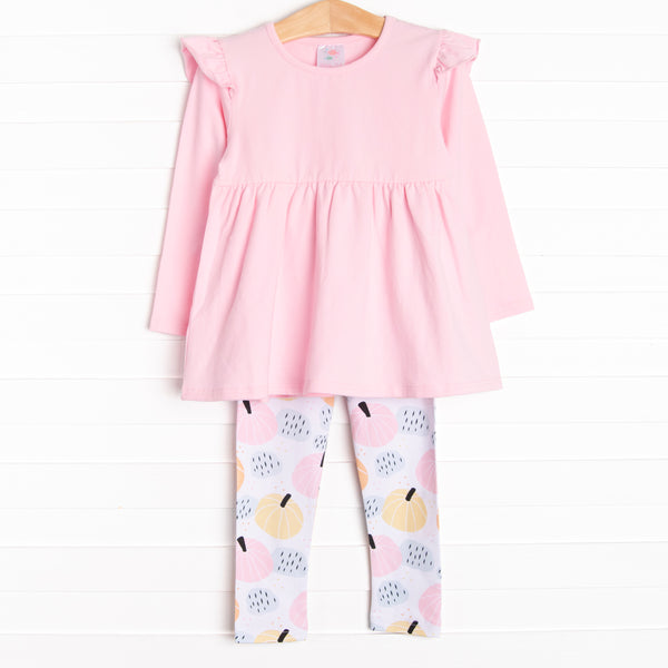 Pumpkin Patch Legging Set, Pink