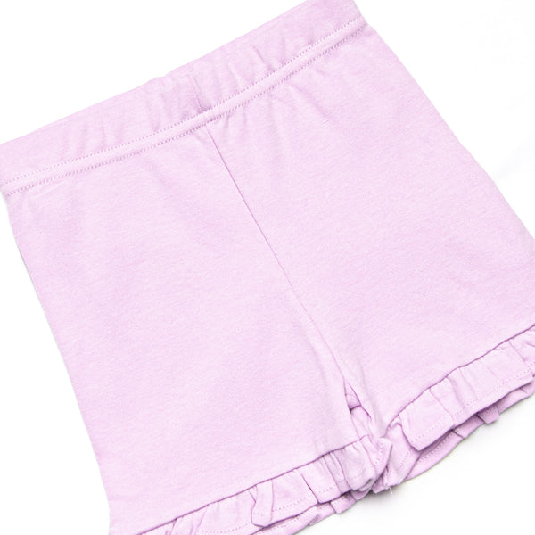 Farmer Market Florals Ruffle Short Set, Purple