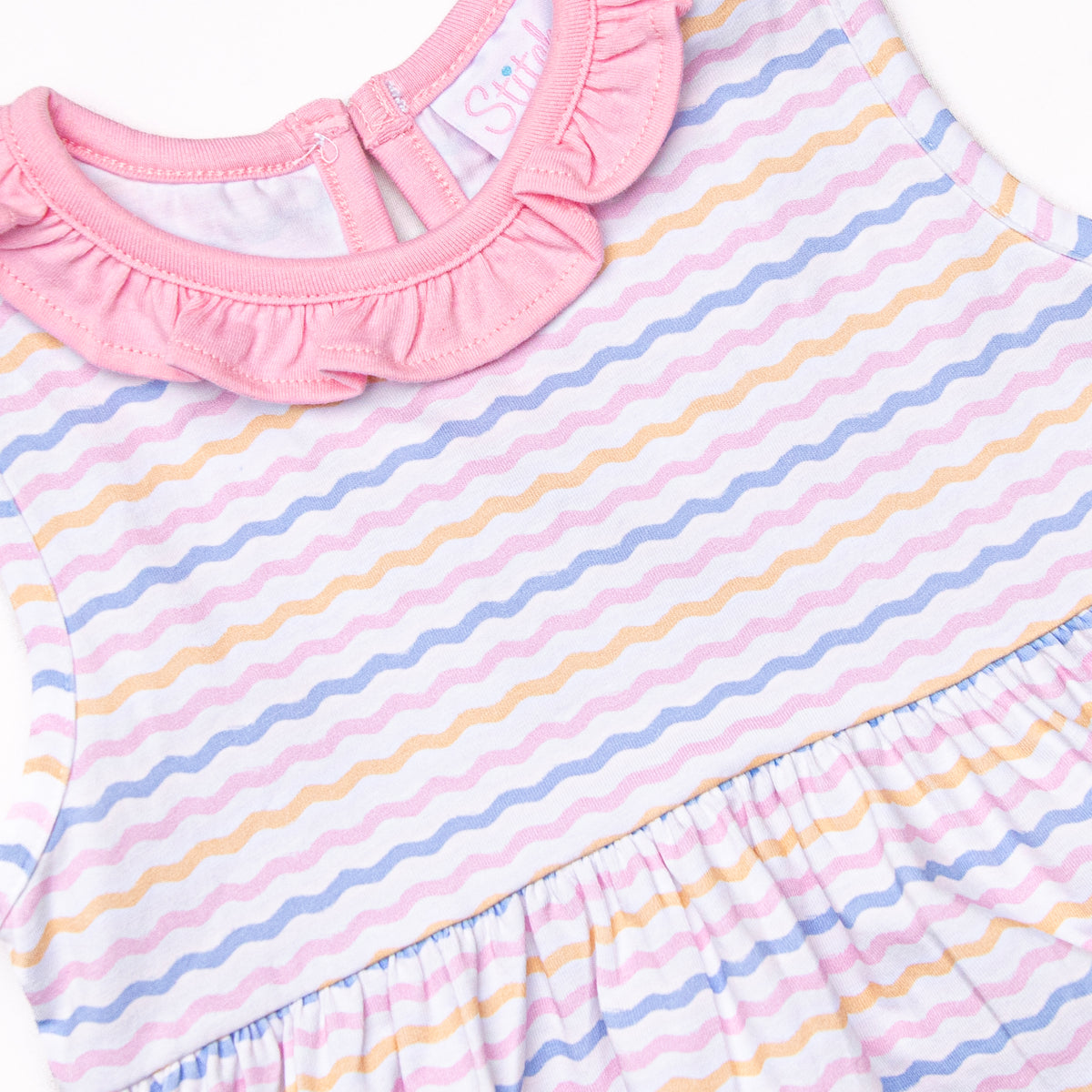 Ric Rac Rays Ruffle Dress, Pink – Stitchy Fish